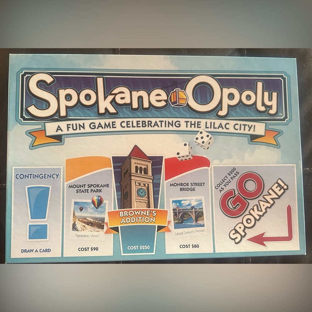 Spokane-Opoly Board Game-A Fun Game Celebrating the Lilac City
